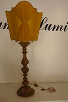 wooden lamp with lampshade - made in italy