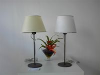 Metal lamp with lampshade
