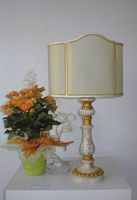 ceramic lamp with lampshade - made in italy - handmade