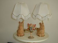 ceramic lamp with lampshade