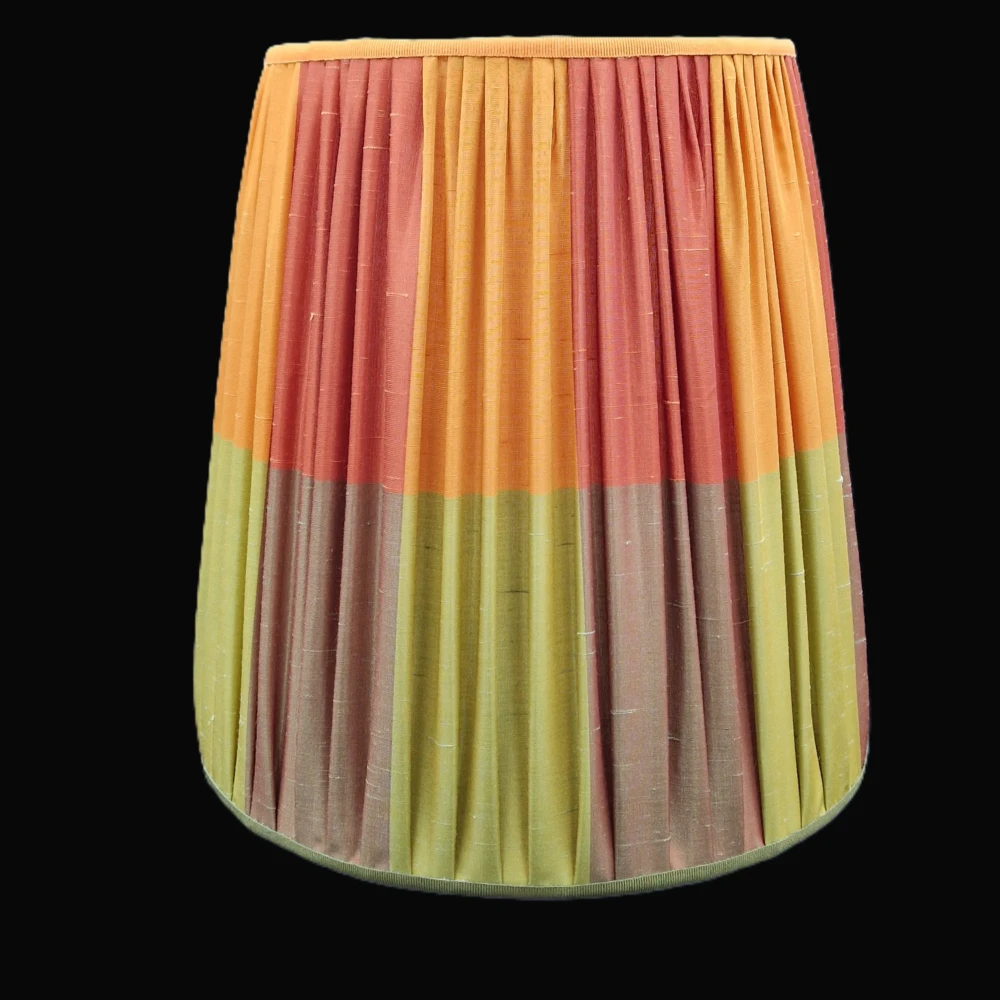 Paralume multicolore plissettato con fodera