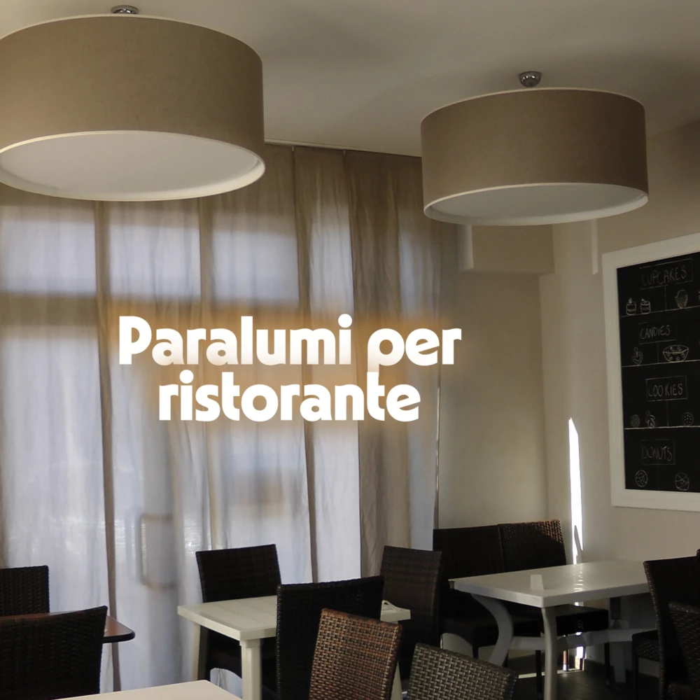 Paralumi Cilindrici XL per Ristoranti Paralume cilindrico grigio di grandi dimensioni con tappo inferiore per illuminazione ristorante.