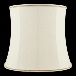 Paralume a sospensione svasato in tessuto bianco con rifiniture personalizzabili in diversi colori per lampadari - Paralumi e Lumi